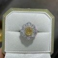 wholesale S925 silver plated with 18k gold, TikTok live pear-shaped 6*8mm yellow diamond ice-cut high-carbon diamond high-end wholesale ring-0-0