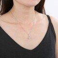 wholesale S925 Silver Inlaid Moissanite Pendant with GRA Certificate, Fashionable and Elegant Pendant Necklace-0-3