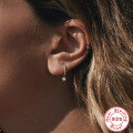 wholesale S925 Sterling Silver Zircon Ear Hoops, Cross-border Hot Sales, Elegant and Versatile Fashion Ear Clasps-0-2