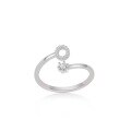 wholesale S925 Sterling Silver 26 Letter Ring, Fashionable Minimalist Everyday Versatile Open-Ended Adjustable One-Size Ring-0-19