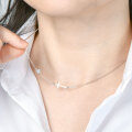 S925 Sterling Silver Moissanite Cross Pendant Necklace for Women-0-0