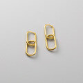 wholesale 925 Silver Nalan Oval Ear Clasp Women Interlocking Earrings Convertible Ear Accessories M01628-0-2