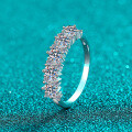 S925 Sterling Silver Full Moissanite Women's Ring, Elegant Daily Wear-0-0