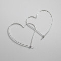 wholesale S925 Sterling Silver Women's Earrings Hollow-Out Large Heart Sweet Stud Earrings Large Hoop Earrings Elegant Ear Accessories E4626-0-2