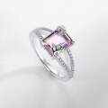 wholesale S925 Gold-Plated Sterling Silver, Amethyst Yellow Quartz, Minimalist Geometric Ring for Women, Light Luxury Fashion, Natural Gemstone Ring Wholesale-0-3