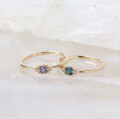 wholesale 9K Gold Japanese Minimalist Style Tanzanite Ring, Yili Jewelry Spring New Collection Wholesale-0-1