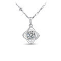 wholesale S925 Sterling Silver Zircon Lucky Four-Leaf Clover Flower Necklace Fashionable Luxury Elegant High-End Mother's Day Gift-0-4