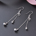 wholesale S925 Sterling Silver Korean Minimalist Style Simple Earrings, Women's Fashion Small Fresh Bead Ear Studs-0-5
