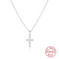 wholesale S925 Sterling Silver Light Luxury Cross Pendant Necklace,-0-4