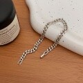 wholesale S925 Sterling Silver Geometric Tank Bracelet for Women, Small and Niche Fashion, Minimalist and High-End Retro Heavy Duty Accessory, Versatile-0-4