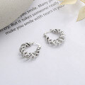 wholesale S925 silver retro fashion commuter essential twist-shaped lightweight luxury design earrings ear clasps-0-2