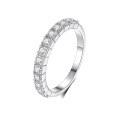 wholesale S925 Sterling Silver Zirconia Seven Princess Ring for Women, Small and Niche Stackable Row Ring,HW。-0-34
