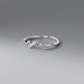 wholesale S925 silver open-end micro-set wave ring for women, Korean and Japanese style, daily commute, minimalist and fresh jewelry J8658-0-2