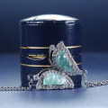 S925 Silver Inlaid Natural Weit Blue Jadeite Butterfly Bracelet-0-2
