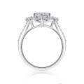 Metal Overlay Stackable IMS Silver Moissanite Ring Custom Processing-0-0