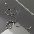 wholesale S925 Sterling Silver Irregular Shell Pearl Pea Pendant Necklace, Ins Small Stackable Egg Pocket Chain Necklace D9229-0-1
