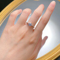 wholesale 925 Silver Mu Jing Jewelry New Style 1 Carat Simulated Diamond Luxury Full Diamond Ring for Daily Wear-0-3