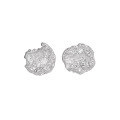 wholesale S925 Sterling Silver Geometric Irregular Lava Textured Concave-Convex Small Earrings for Women-0-6