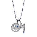 wholesale 925 Silver Jewelry European and American Cross-Border Women's Smile Lightning Necklace, Versatile and High-End, Tarnish-Free-0-4