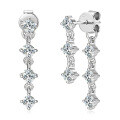 S925 Sterling Silver D Color Moissanite Fringe Earrings for Women-0-4