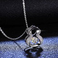 S925 Silver Pendant Moissanite Jumping Heart Gourd Necklace-0-1