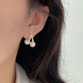 wholesale S925 Sterling Silver Minimalist Designer Swarovski Pearl Earrings for Women, Luxurious and Elegant, Versatile French-style Jewelry-0-2