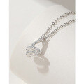 wholesale 925 Sterling Silver Geometric Necklace for Women with Diamond Accents, Ins Light Luxury Small and Minimalist Style, Versatile and High-End Pendant Collarbone Chain Necklace-0-1