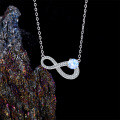 Sterling Silver Moissanite Necklace, Timeless Love, Women's Luxury Viral Valentine's Day Gift-0-1