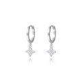wholesale S925 Sterling Silver Light Luxury Geometric Teardrop Zircon Earrings With Short Tassels-0-5