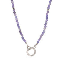 wholesale S925 Silver Plated 14K Gold Japanese Retro Light Luxury Tanzanite Necklace-Tanzanite necklace (excluding pendant) chain length 42cm-45cm 925 silver