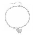 wholesale S925 Sterling Silver Fragmented Silver Diamond-Inlaid Butterfly Connected Bracelet, Simple and Advanced Niche Design, Ins-Style Hand Jewelry-0-4