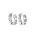 wholesale S925 Sterling Silver Moissanite Hoop Earrings, Luxury High-End Earrings, Elegant Circle Ear Clasps for Women, Versatile Gift for Girlfriend-0-4