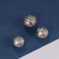 wholesale S925 Sterling Silver Round Beads Flat Beads Spacer Beads Vintage Spacer Beads for Handmade Design DIY Wenwan Bracelet Necklace Accessories-0-2