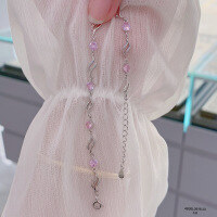 wholesale S925 Sterling Silver Rhombus Light of Love Zircon Bracelet for Women, Unique Gift for Girlfriend on Valentine's Day or Birthday Jewelry-Lingguang Love Bracelet Pink Zircon > 925 Silver