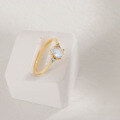 wholesale 18K Gold Japanese Retro Style Teardrop Moonstone Sky Blue Ring Jewelry Factory Wholesale-0-3