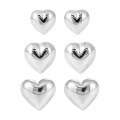 wholesale S925 Sterling Silver Glossy Heart Stud Earrings, Korean Version Small and Unique Ins Minimalist Style with a Sense of Advanced Coolness-0-4