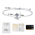 Metal Adjustable Four-Claw 1-Carat Moissanite Bracelet Wholesale-0-5