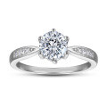 wholesale 925 Sterling Silver 1-carat Zircon Silver Diamond RingeBay。-0-1