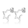 wholesale 925 Sterling Silver Minimalist Versatile Star Stud Earrings for Women, Plain Surface, Cross-Border Supply-0-6