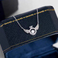 wholesale S925 Sterling Silver Maker's Dynamic Angel Wing Beating Heart Pendant Collarbone Chain, Niche Design with a Premium and Versatile Feel-0-5
