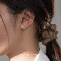 wholesale 999 Silver Dainty Hollow Filigree Screw Ear Bone Piercing Hollow Bow Threaded Ear Stud M05609-0-1