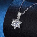 S925 Sterling Silver Moissanite Hexagram Pendant Necklace, 2025 Women's Fashion-0-1