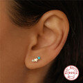 wholesale S925 Sterling Silver Zodiac Birthstone Star Stud Earrings with Diamonds-0-1