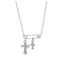 Sterling Silver Iridescent Butterfly Necklace, a Light Luxury Versatile Pendant-S925 Sterling Silver + Zircon YD-8329B 925 Silver