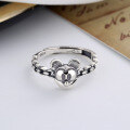 wholesale S925 Sterling Silver Cartoon Cute Mickey Mouse Ring Trendy Fresh Niche Versatile New Index Finger Ring for Women-0-1