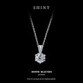 S925 Silver Cross-Border Snake Year Moissanite Necklace for Women-0-5