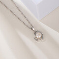 wholesale S925 silver jewelry source factory new heart-shaped freshwater pearl pendant simple ladies necklace wholesale-0-3