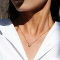 14K Gold Plated S925 Silver 1ct Moissanite Bubble Pendant Necklace-0-2