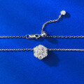 wholesale S925 silver European and American new style full pave moissanite flower pendant necklace, hip hop bestseller, dropshipping available-0-3