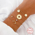 wholesale S925 Sterling Silver exquisite star geometric charm combination bracelet for women-0-2